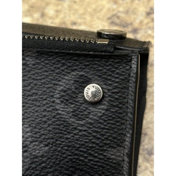 LOUIS VUITTON Tri-fold Monogram Rivet Eclipse Chain compact wallet (K) - Picture 15 of 16